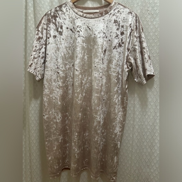 Crushed Velvet Tshirt Dress Green Velvet Anthropologie Holding Horses  Velvet Dress Fashion